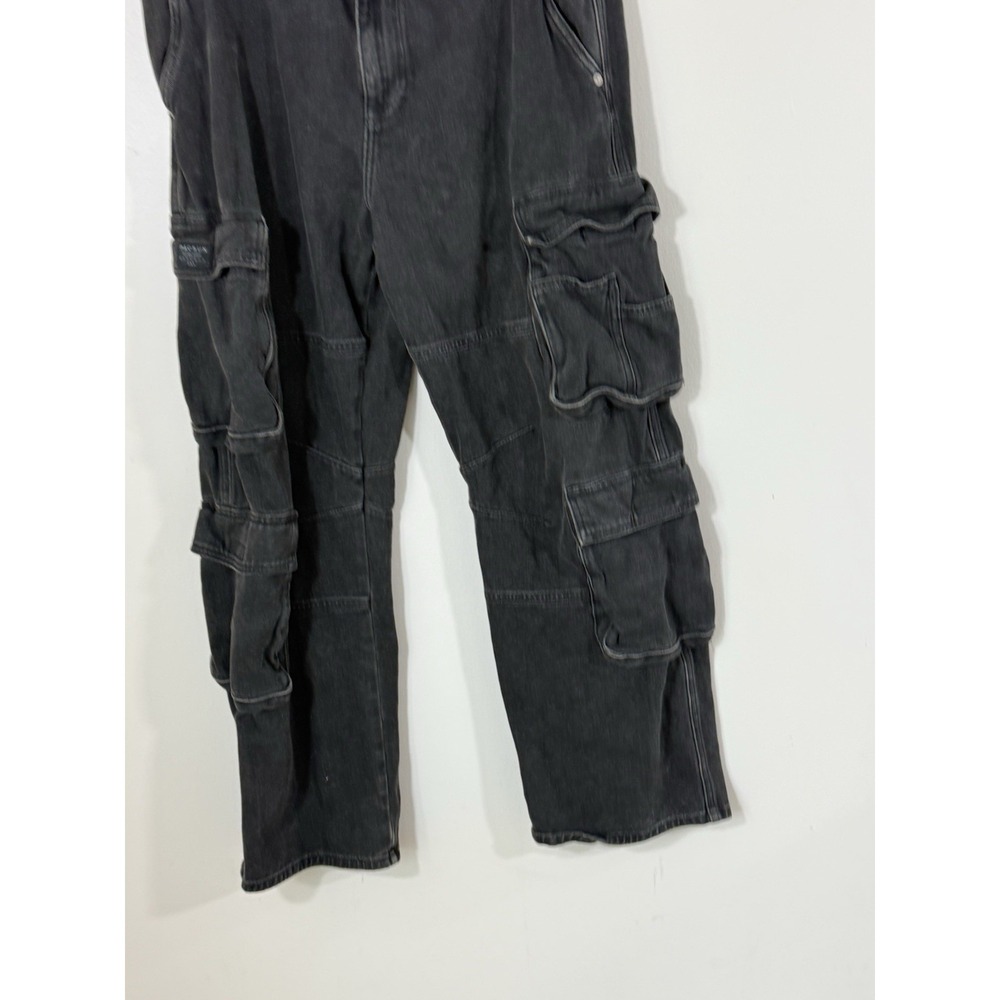 PacSun Baggy Cargo Jeans Men 32x30 Black Baggy Grunge Streetwear Y2K